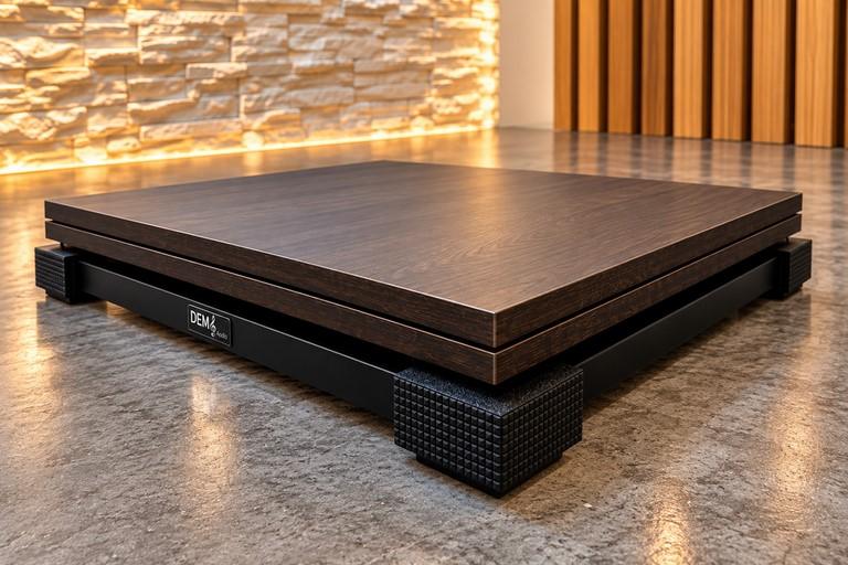 Base audio hi-fi Demaudio amplificatori GRAVITY stand Demaudio eucalipto
