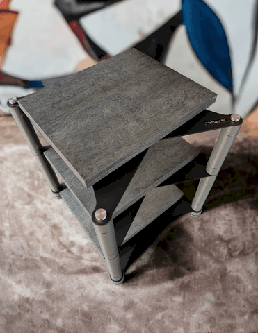 Mobile a torre hi-fi Demaudio modulare 3 ripiani Mobile hi-fi artigianale Armonia 2.0