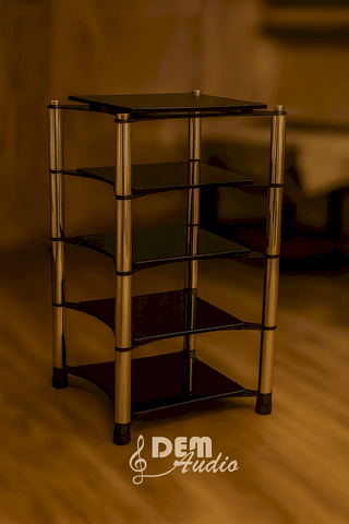 Mobile a torre hi-fi Demaudio modulare 5 ripiani Mobile hi-fi artigianale Armonia 2.0