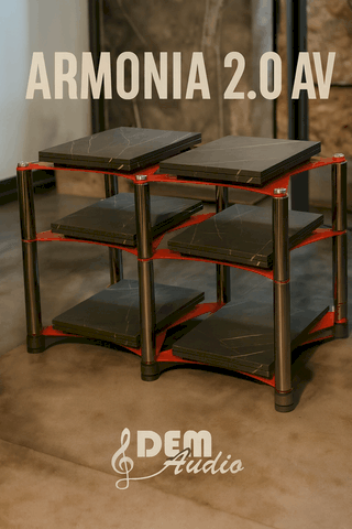 Soluzione modulare rack mobile portaelettroniche hi-fi versione AV Mobile hi-fi artigianale Armonia 2.0