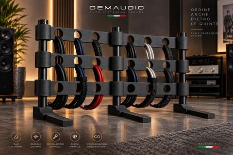 Struttura modulare Demaudio versione dual per la gestione cavi impianto hi-fi Struttura frame modulare Demaudio versione dual