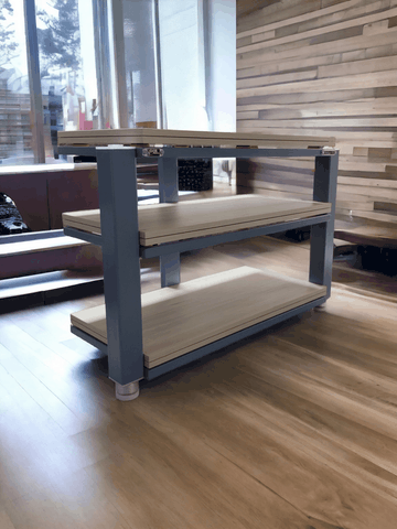 Demaudio ExTrema classic soggiorno personalizzato con materiali antivibrazione brevettati Mobile hi-fi artigianale ExTrema Classic su misura a Demaudio AV