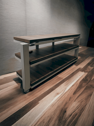 Demaudio ExTrema classic soggiorno personalizzato con materiali antivibrazione brevettati Mobile hi-fi artigianale ExTrema Classic su misura Demaudio