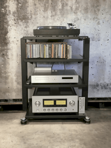 Rack mobiletto hi-fi Demaudio aurea basic line Demaudio personalizzato tower 4 ripiani Rack hi-fi artigianale Aurea Basic Line per impianti audio