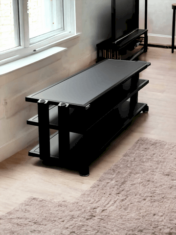 Rack mobiletto hi-fi Demaudio aurea basic line Demaudio personalizzato nero V1 INCASSO Rack hi-fi artigianale Aurea Basic Line per impianti audio