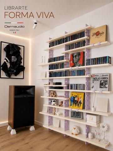 Libreria demaudio lilla Libreria modulare design Demaudio forma viva