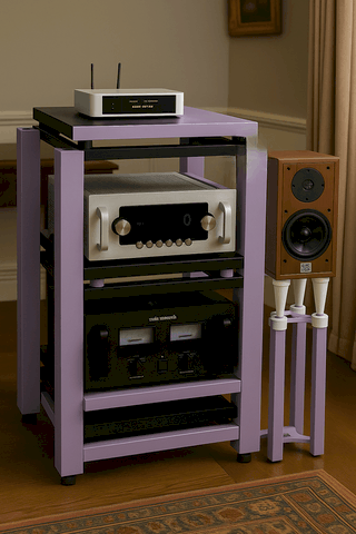 Demaudio ExTrema classic soggiorno personalizzato con materiali antivibrazione brevettati Mobile hi-fi artigianale ExTrema Classic su misura a Demaudio